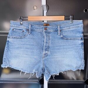 MOTHER The Scrapper Cut Off Fray Short Camera Obscura Denim Shorts Women’s 33